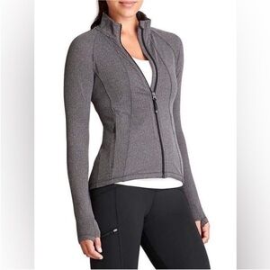 ATHLETA Herringbone Hope Full Zip Fitted Long Sleeve Define Jacket Size Small